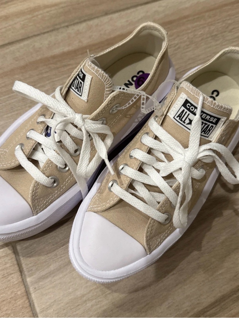 6.5W Converse Womens Chuck Taylor All Star Move Platform Low Nutty Granola - Picture 6 of 10